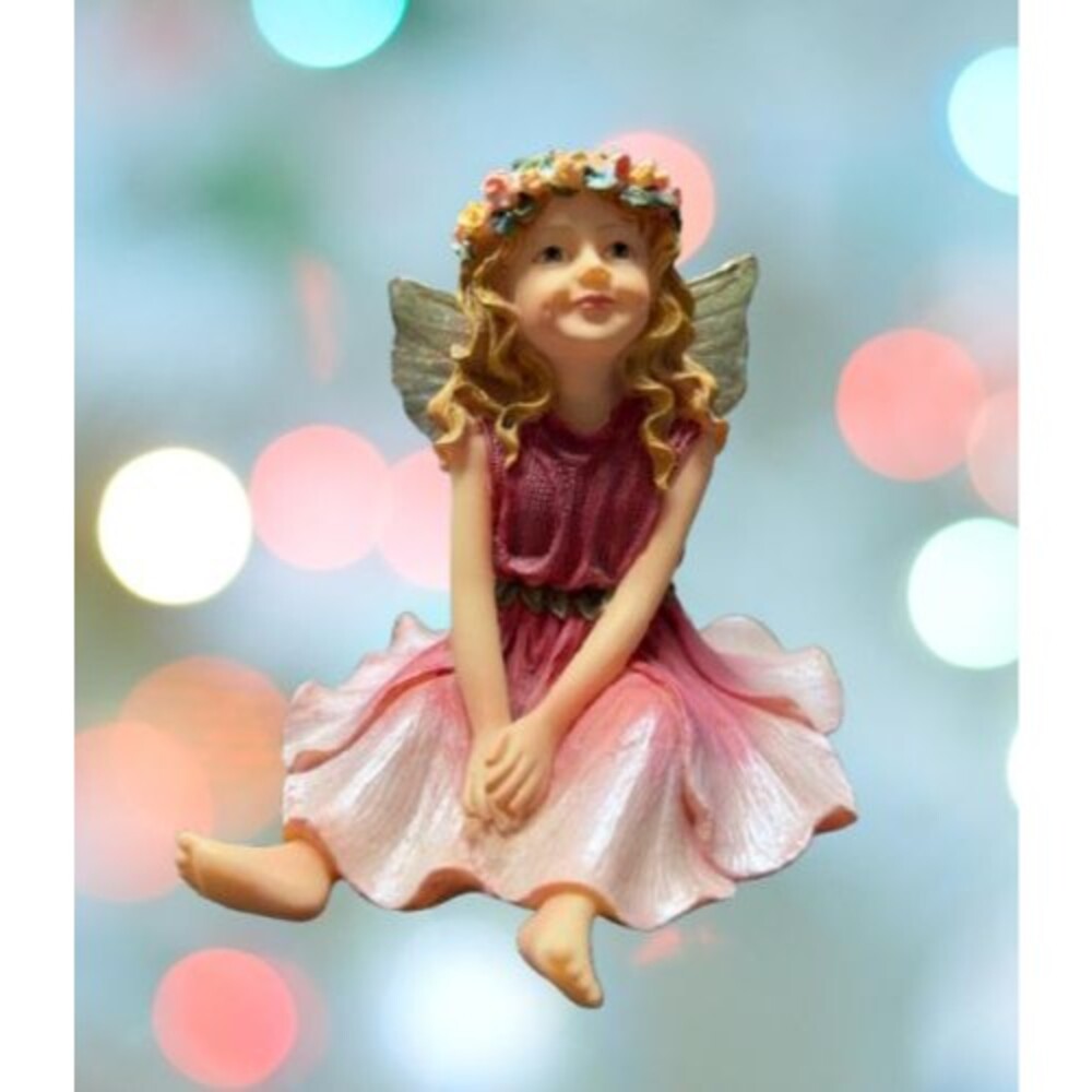 Retired Boyds Faeriessence "Faeriepetal Collection" Roelynn Faerisilk Fairy pink